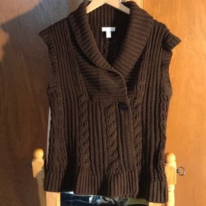 Brown sweater vest